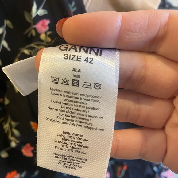 GANNI Elm Georgette Floral Dress - Picture 3 of 4